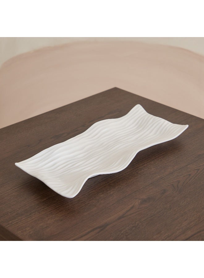 Home Box صينية ديكور سيراميكية - بيضاء - قطعة واحدة - Image 2