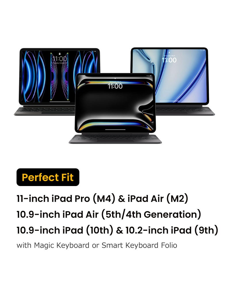 tomtoc 360Â° Protective Tablet Sleeve for iPad Pro 11-inch (M5/M4/4th/3rd/2nd/1st Gen) 2025, iPad Air 11-inch (M3/M2) with Magic Keyboard/Smart Keyboard Folio, 11 iPad (A16) Water-Resistant Tablet Case - Image 3