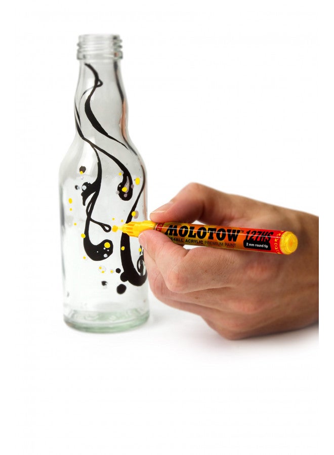 MOLOTOW ONE4ALL Acrylic Paint Marker, 4mm, Signal Black, 1 Each (227.212) - Image 3