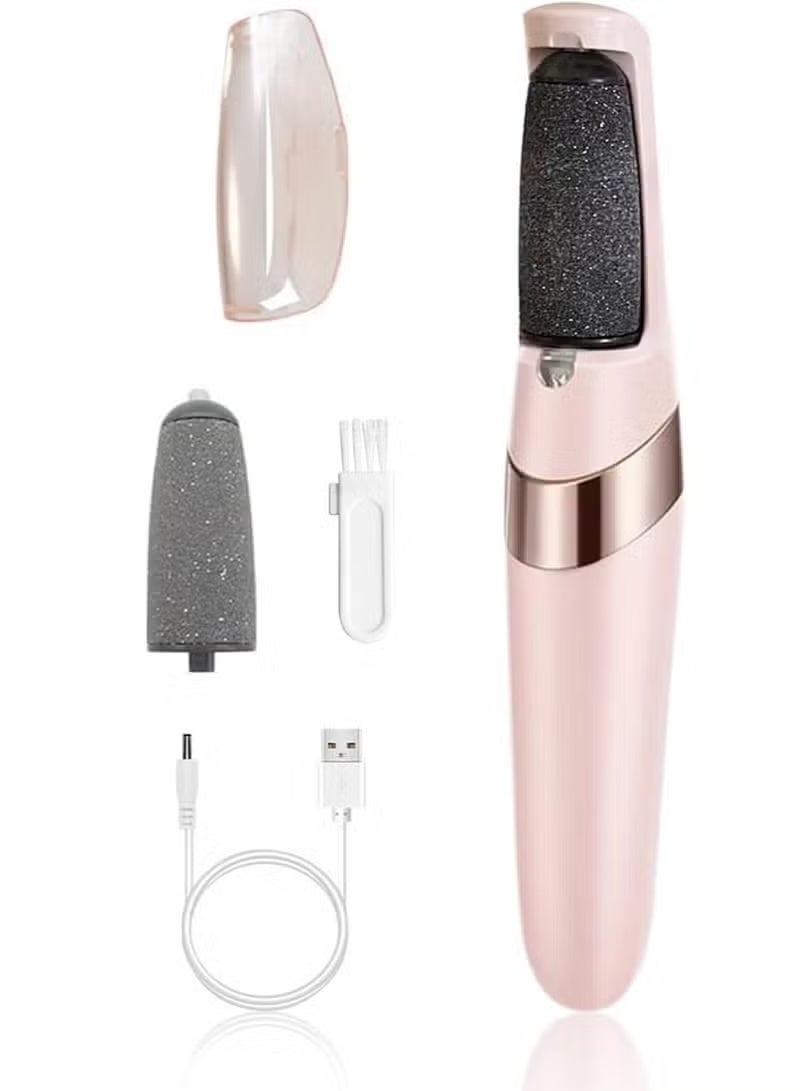 Electric Pedicure Device Foot Care Foot File with 2 Heads, Portable Callus and Dead Skin Remover, Foot Scrubber and Feet care Machine