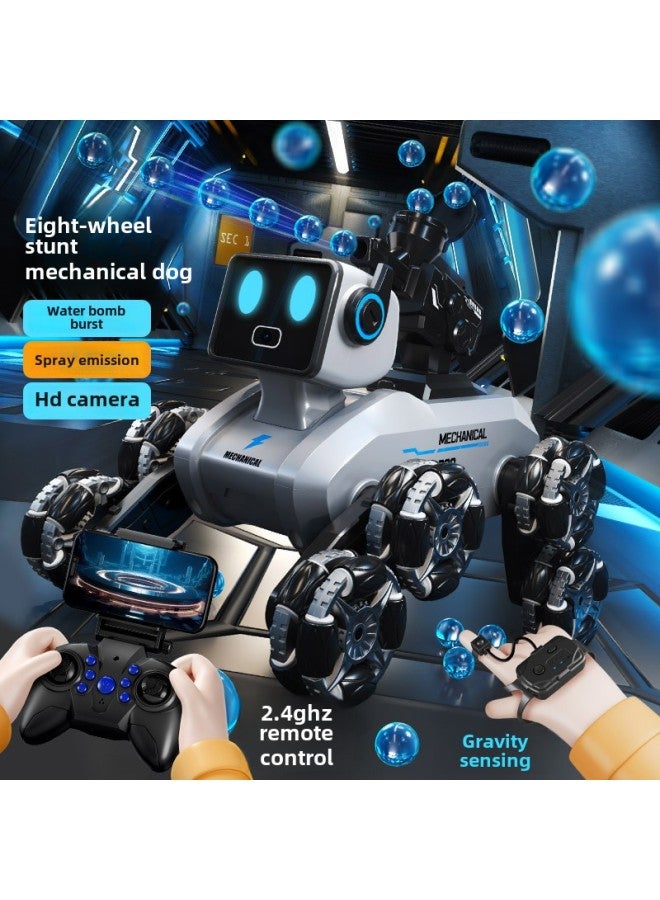 Children's Remote Control Car Electric Intelligent Robot Dog Toy Children's Car Eight Wheel Gesture Three Induction Boy Robot-Colour:8k Remote Real-time Reconnaissance Camera And Photo Taking -Specification:1 Set Of Lithium Batteries + Remote Control Battery + Screwdriver + Exquisite Gift Box + Warranty  - Image 2