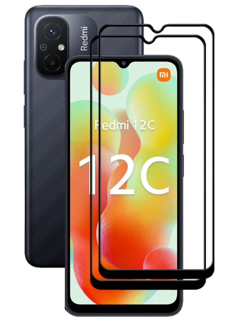ACLIX 2 Pieces Antistatic ESD Dustproof Premium Quality High Definition Tempered Glass Screen Protector Designed For Xiaomi Redmi 12C - Image 1