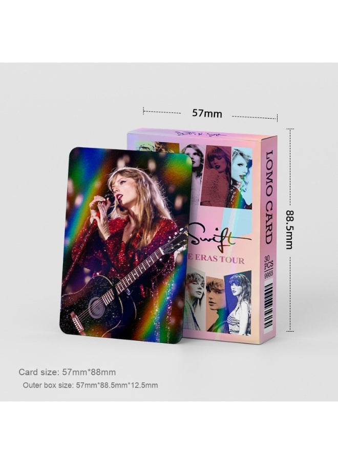 NIBEMINENT - 30 Double Sided Lomo Carta Swift Laser Carta Flash Card Taylorswift Holographic Cards - Image 1