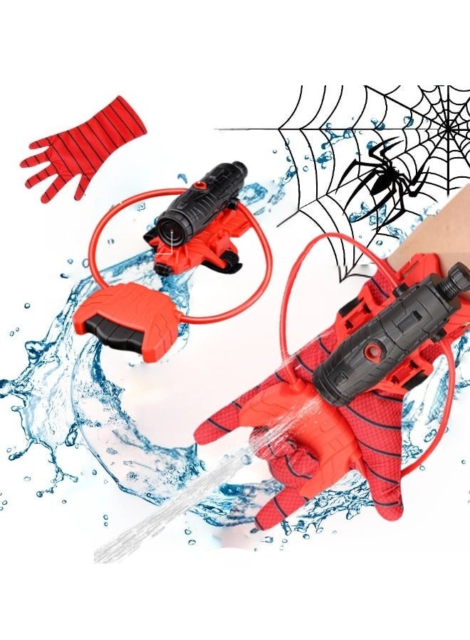 Gasin Spider-Man Wrist Launcher Push-to-Fire Water  Children's Wearable Arm Water Play Toys (with Kids Gloves) - Image 1