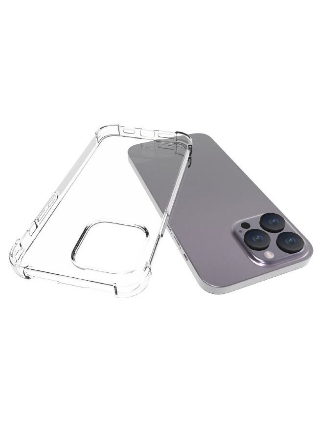 IDEWEI - iphone 15 Pro Case, Slim Flexible TPU Airbag Bumper Shock Absorption Rubber Soft Silicone Case Cover Fit for Apple iphone 15 Pro (Clear) - Image 1
