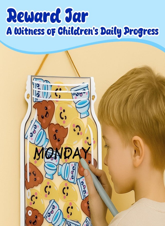 Yoink Reward Jar for Kids, Potty Training Reward Jar with 27 Fun Tokens, Potty Rewards for Toddlers Boys and Girls, Home and Classroom Good Behavior Management Tool - Image 4