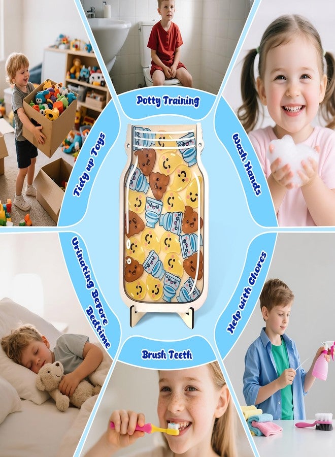 Yoink Reward Jar for Kids, Potty Training Reward Jar with 27 Fun Tokens, Potty Rewards for Toddlers Boys and Girls, Home and Classroom Good Behavior Management Tool - Image 3