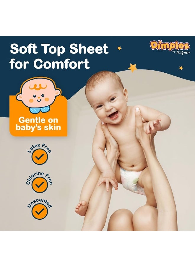 Inspire - Inspire Dimples Booster Pads, Baby Diaper Doubler with Adhesive - 1 Size Fits All Diapers - Boosts Diaper Absorbency - No More leaks 90 Count (with Adhesive for Secure Fit) - Image 1