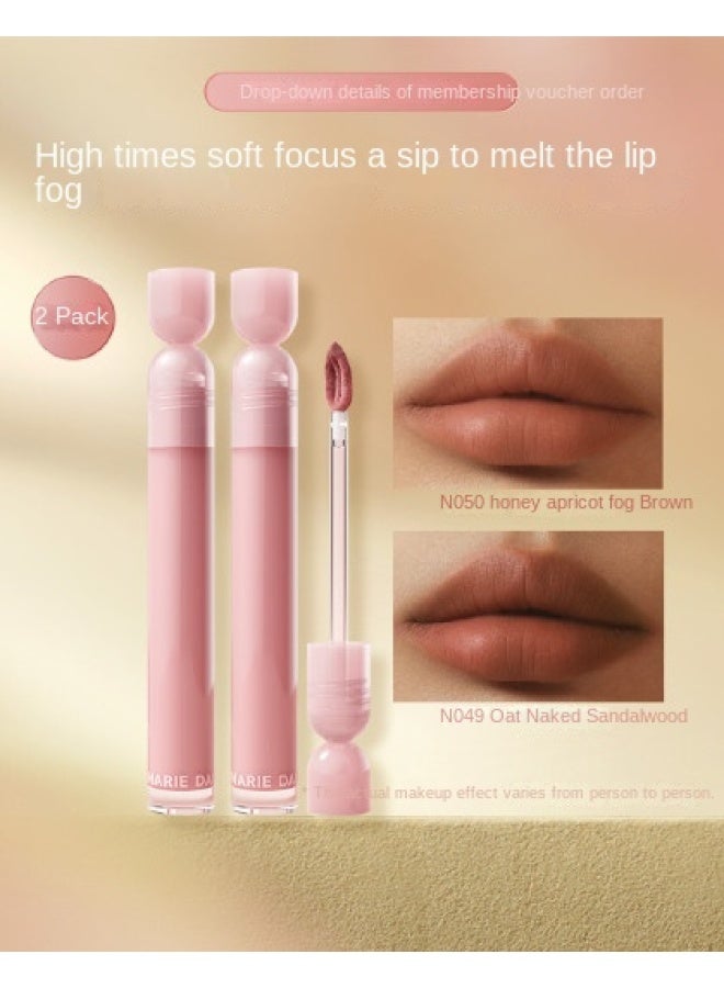 original Yarn Color-locking Nude Lip Glaze, Non-staining, Non-creasing, Long-lasting Rose Beige Lipstick - Image 1