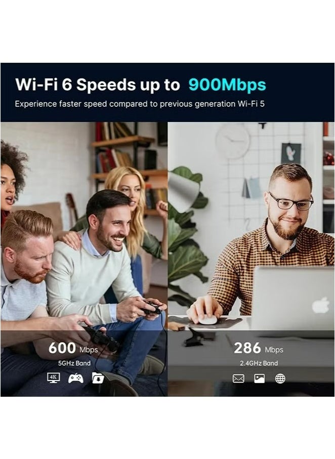 X-level Bluetooth Wireless USB WiFi Adapter, Mini WiFi 6 USB Adapter Dual Band 5GHz 600Mbps + 2.4GHz 286Mbps,USB Wireless Adapter for Desktop PC Laptop,Support Windows 11/10/7  - Image 4