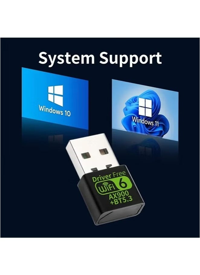 X-level - Bluetooth Wireless USB WiFi Adapter, Mini WiFi 6 USB Adapter Dual Band 5GHz 600Mbps + 2.4GHz 286Mbps,USB Wireless Adapter for Desktop PC Laptop,Support Windows 11/10/7 - Image 1