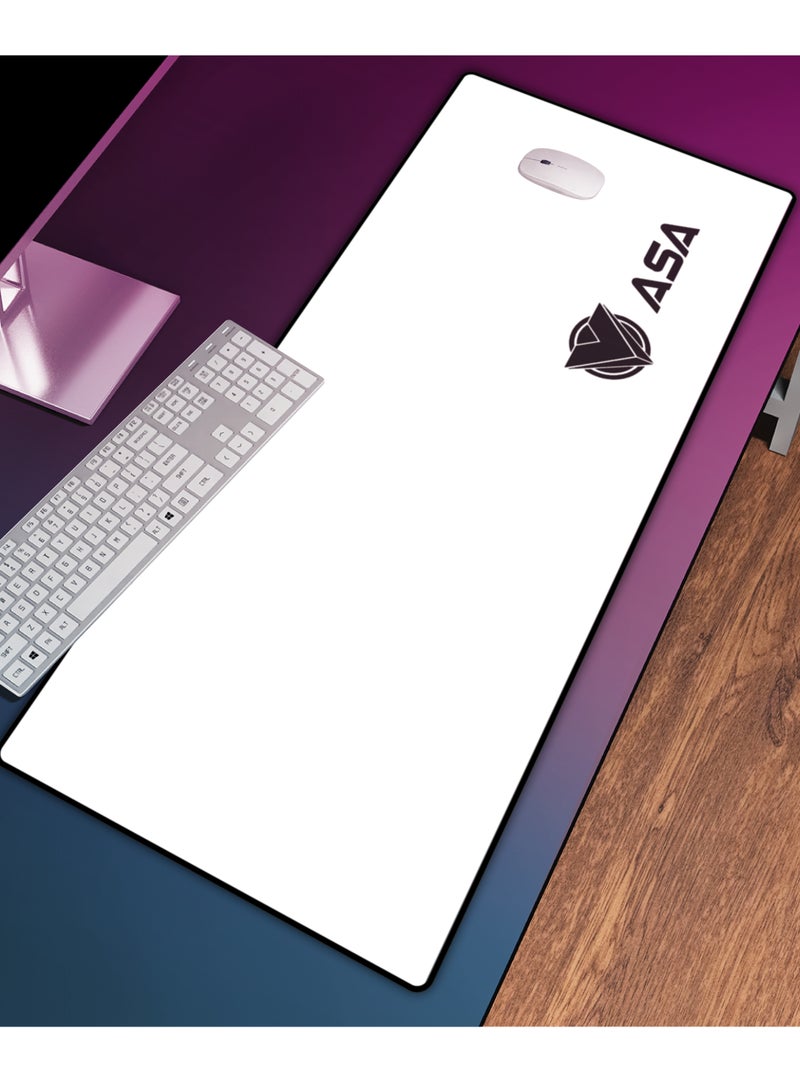 ASA Extended Mouse Pad 90x40cm Non-Slip Rubber Base with Stitched Edges, Smooth Cloth Surface, Waterproof  - Image 2