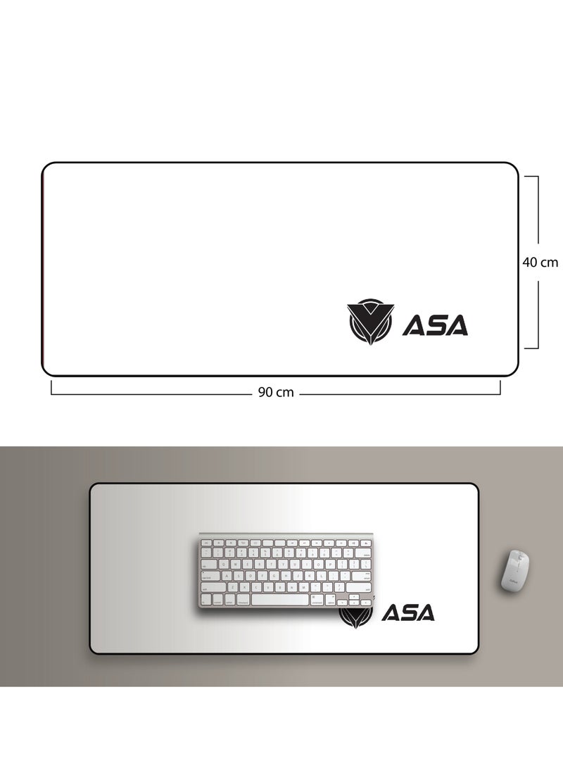 ASA Extended Mouse Pad 90x40cm Non-Slip Rubber Base with Stitched Edges, Smooth Cloth Surface, Waterproof  - Image 3