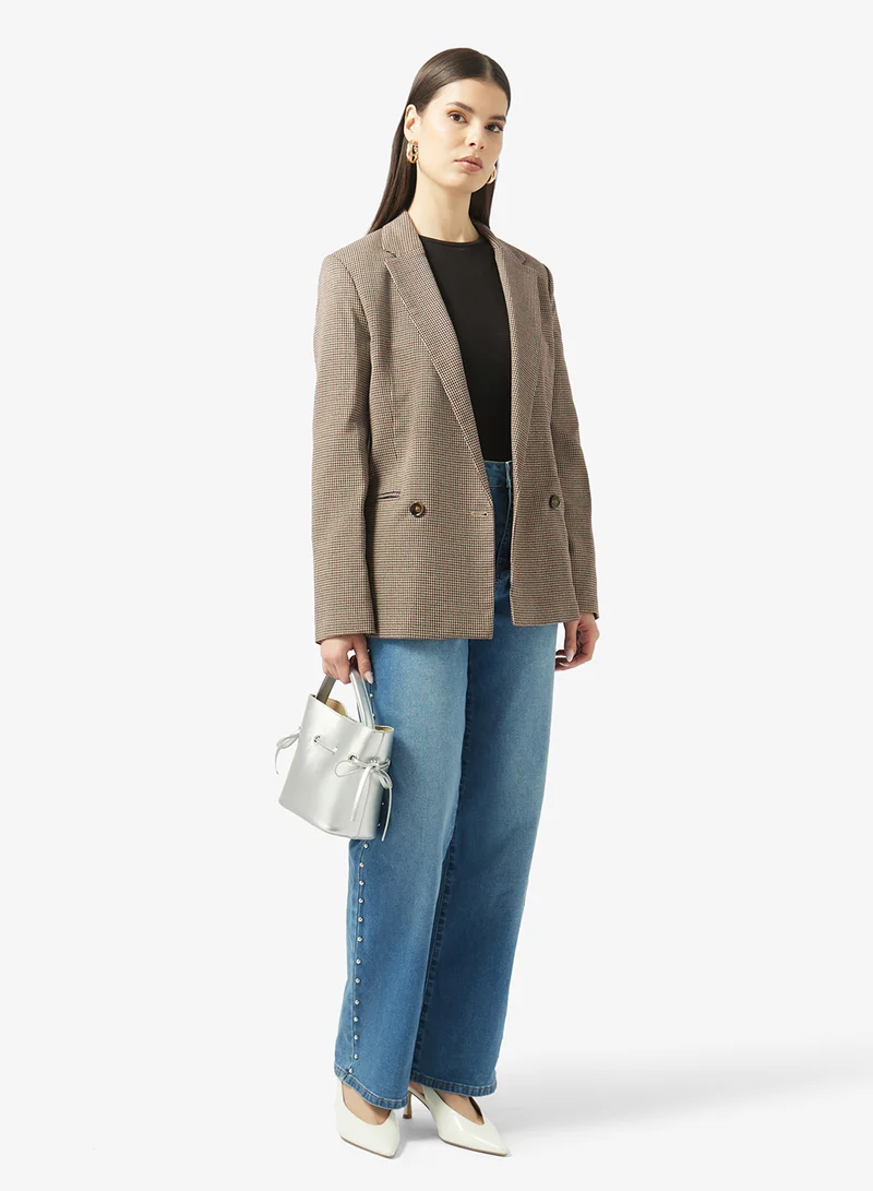 جينجر High Rise Straight Fit Jeans