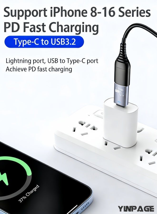 الصفحة الرئيسية محول USB-C إلى USB 3.2 (عبوة من قطعتين)، نقل بيانات عالي السرعة بسرعة 10 جيجابت في الثانية، محول USB-C ذكر إلى USB-A أنثى، متوافق مع سلسلة iPhone 17/16/15 و Samsung S24 Ultra و iPad و MacBook و Xiaomi و Honor والأجهزة اللوحية - Image 5