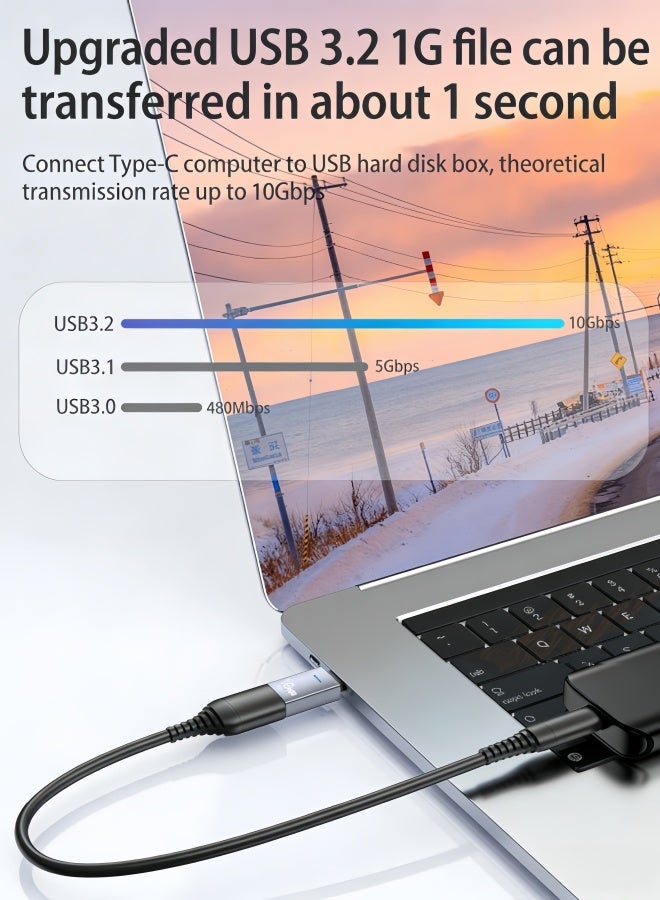 الصفحة الرئيسية محول USB-C إلى USB 3.2 (عبوة من قطعتين)، نقل بيانات عالي السرعة بسرعة 10 جيجابت في الثانية، محول USB-C ذكر إلى USB-A أنثى، متوافق مع سلسلة iPhone 17/16/15 و Samsung S24 Ultra و iPad و MacBook و Xiaomi و Honor والأجهزة اللوحية - Image 3