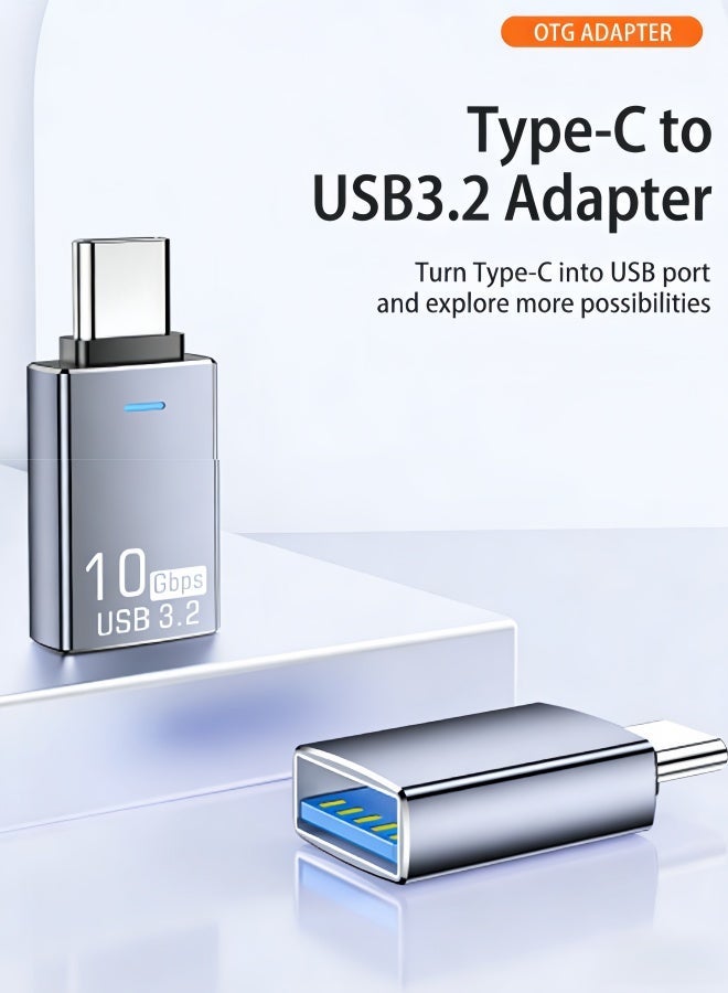 الصفحة الرئيسية محول USB-C إلى USB 3.2 (عبوة من قطعتين)، نقل بيانات عالي السرعة بسرعة 10 جيجابت في الثانية، محول USB-C ذكر إلى USB-A أنثى، متوافق مع سلسلة iPhone 17/16/15 و Samsung S24 Ultra و iPad و MacBook و Xiaomi و Honor والأجهزة اللوحية - Image 2