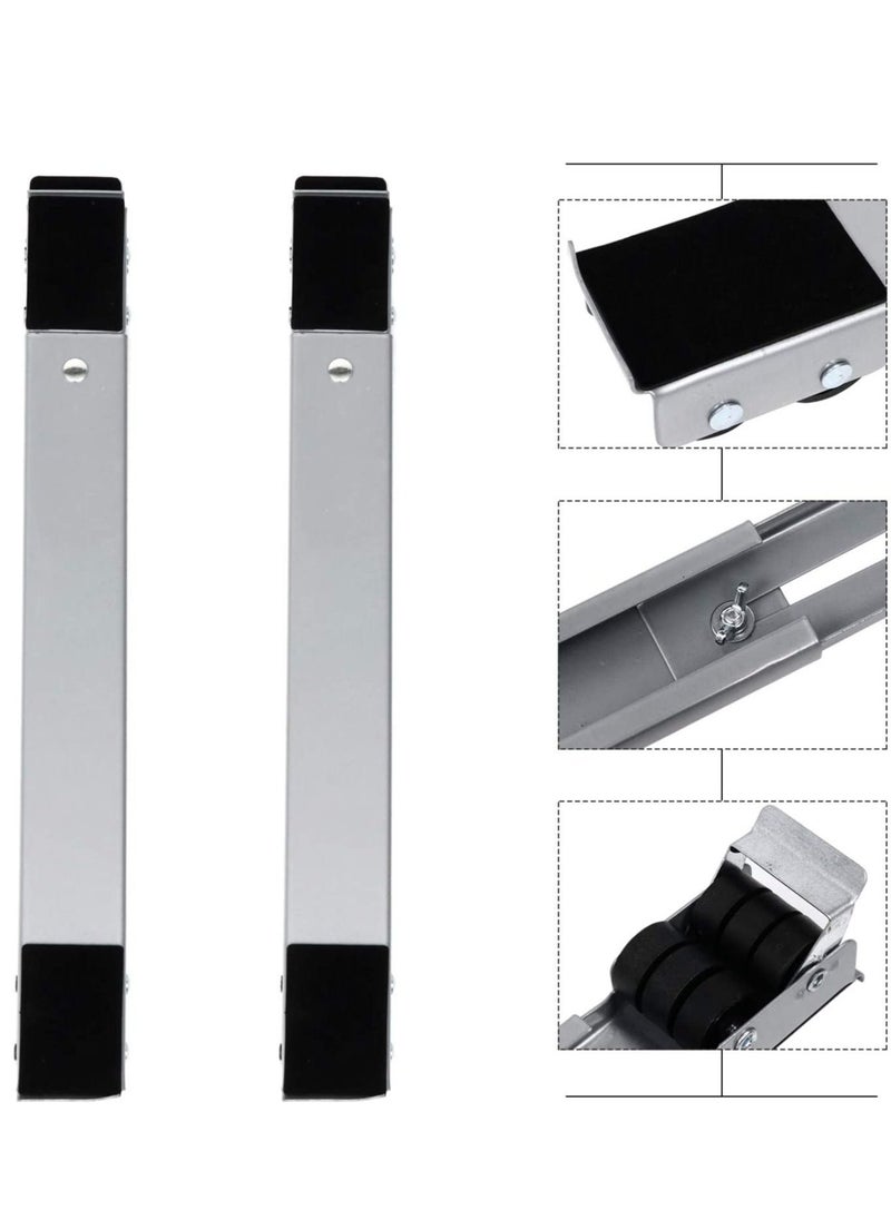 حامل غسالة بعجلات قاعدة قابلة للتعديل قاعدة متحركة للثلاجة عربة نقل للغسالة والثلاجة والأثاث - Image 4