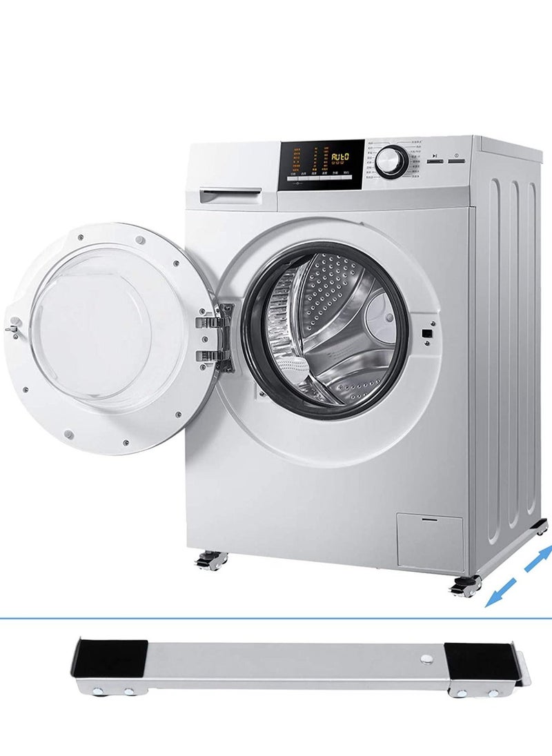 حامل غسالة بعجلات قاعدة قابلة للتعديل قاعدة متحركة للثلاجة عربة نقل للغسالة والثلاجة والأثاث - Image 5