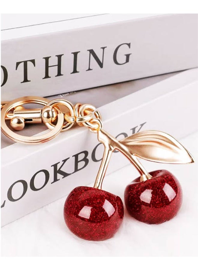 واي جيه سحر حقيبة الكرز، سحر الحقيبة، سلسلة مفاتيح - ملحقات السيارة الكرز، ملحق حقيبة، هدايا لسيدات، حقائب، حقائب يد، محافظ، حقائب ظهر - Image 4