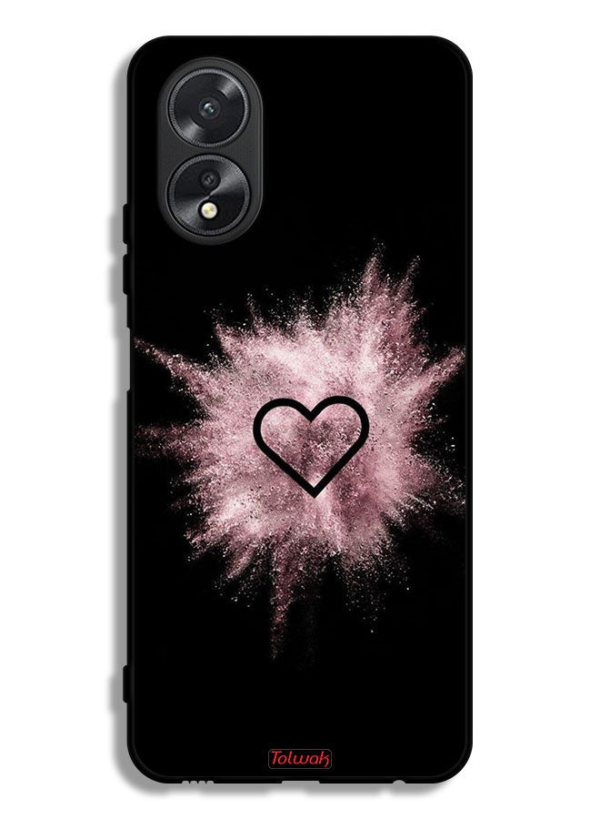 Tolwak Oppo A38 Protective Case Cover Heart On Glitters - Image 1