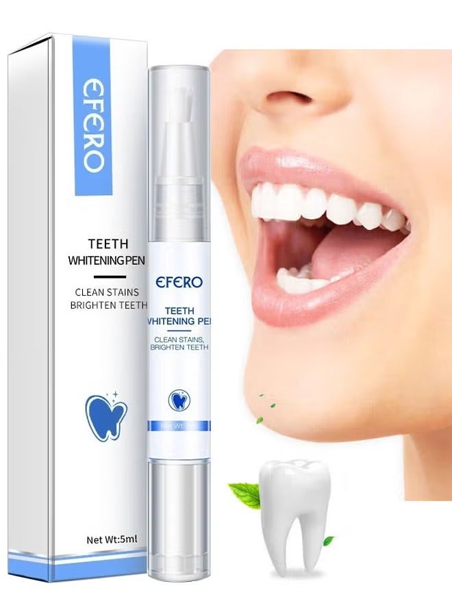 efero Teeth Whitening Pen, Cleaning Serum Remove Plaque Stains Dental Tools Whiten Teeth Oral Hygiene Tooth Whitening Pen Effective Transparent White Teeth Tooth Whitener Bleach Ph Neutral - Image 1