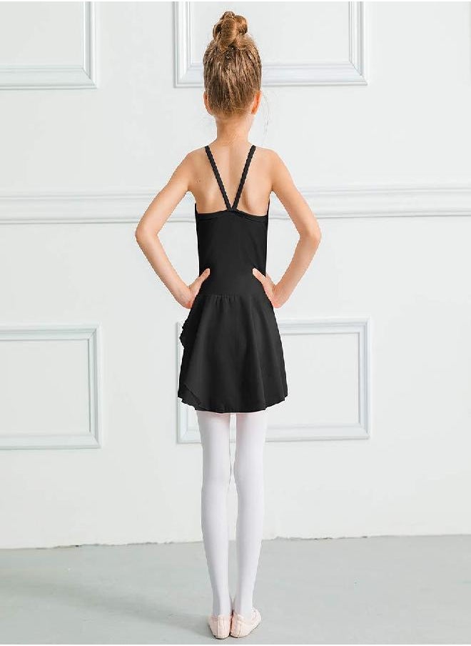 Stelle Stelle Ballet Leotards for Girls Dance Camisole Dress Skirted Ballerina Outfits Sleeveless (Toddler/Little Girl/Big Girl) (Black, 3-4T)  - Image 2