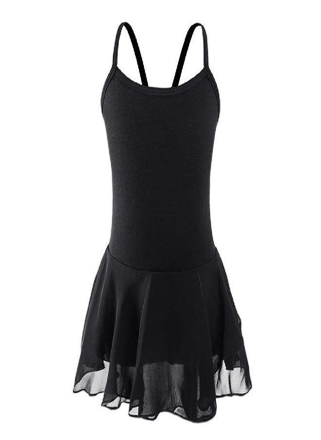 Stelle Stelle Ballet Leotards for Girls Dance Camisole Dress Skirted Ballerina Outfits Sleeveless (Toddler/Little Girl/Big Girl) (Black, 3-4T)  - Image 3