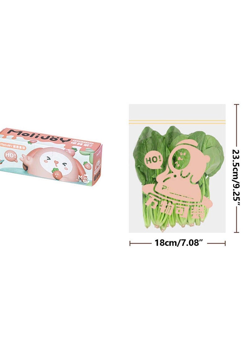 Cute Resealable Food Storage Bags -  (20 pcs) for Freshness and Organization size M  - Image 4