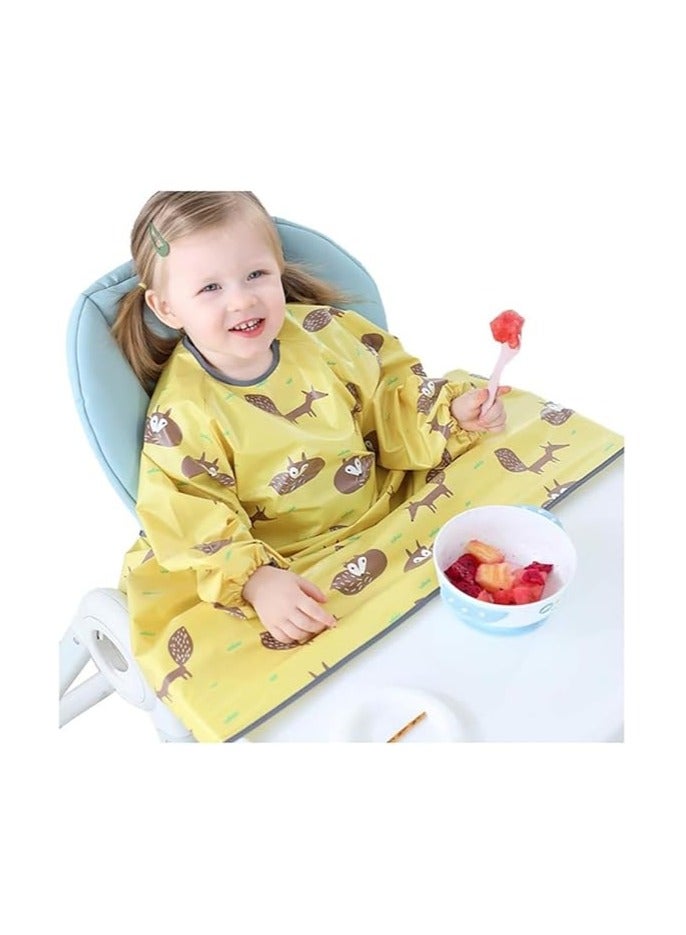 VKL Baby Weaning Bibs, Waterproof Anti Dirty Feeding Bib for Babies Eating, High Chair Shirt Bib for Baby Weaning Supplies