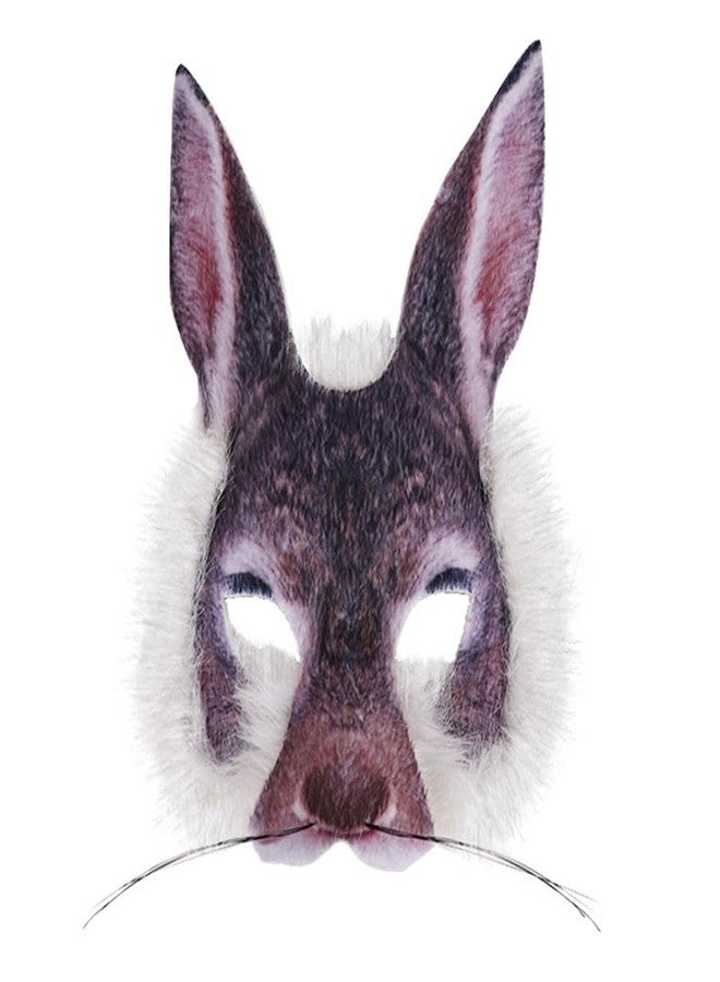 Hosfairy 1Pcs Halloween Rabbit Mask Animal Rabbit Mask Animal Face Mask for Halloween Easter Costume Party Cosplay Props - Image 1