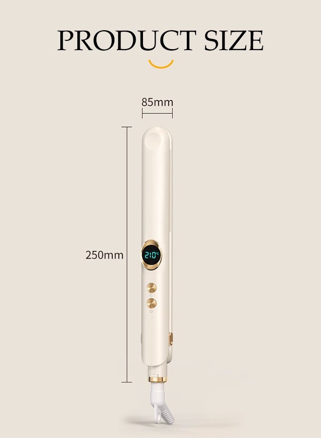 DUNISO Ceramic Hair Straightener 2 in 1 Hair Straighteners and Curlers with Advanced Ceramic Coating 3D Floating Heating Panel Ceramic Ionic Straightening Iron Quick Heat Up 12 Speed Temperature Control with LCD Display for Curl, Wave, Straighten Hair - Image 4