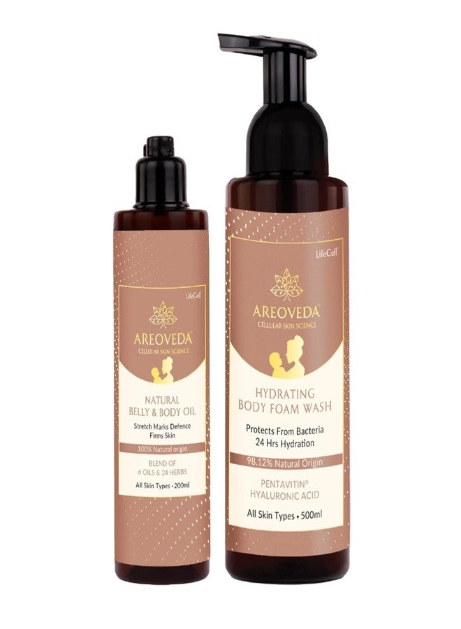 AreoVeda Rejuvenating & Nourishing kit with 7 oils, 6 herbs & Pentavitin, 72-Hr Hydration, Deeply Nourishes, Supports Lactation, For New Moms, Lab Tested, ECOCERT Certified, & EWG Verified - Image 1