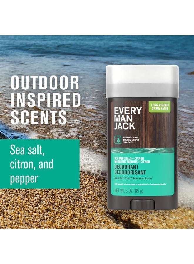 Every Man Jack Men's Sea Minerals + Citron Deodorant - Stay Fresh Safely with Aluminium Free Men's Deodorant - Odour Crushing, Long Lasting, Plant-Based, and No Harsh Chemicals - 89ml 2 Sticks - Image 4