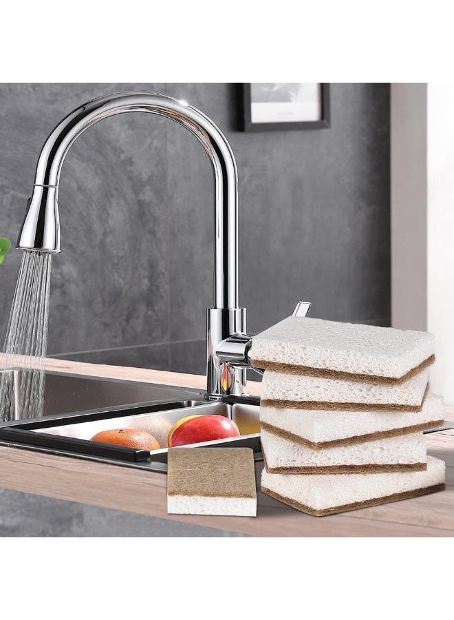 اسفنجات طبيعية للأطباق 12 حزمة - الحفاظ على الصابون قابلة للتحلل البيولوجي اسفنجة المطبخ قابلة للتسميد جوز الهند - اسفنجات تنظيف صديقة للبيئة - Image 2