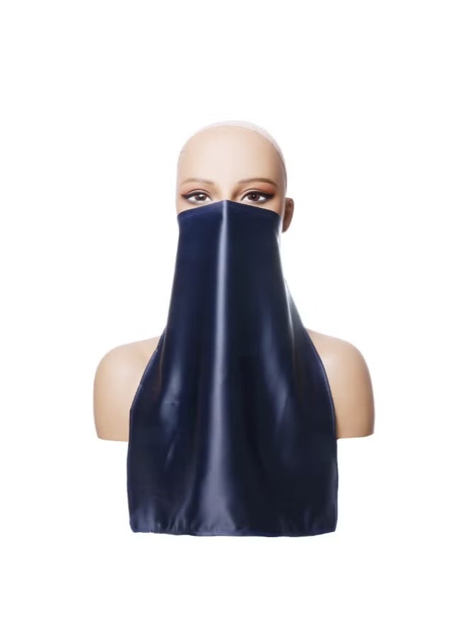 Solid color women's headscarf Dubai Turkish breathable face towel sun protection - Image 4