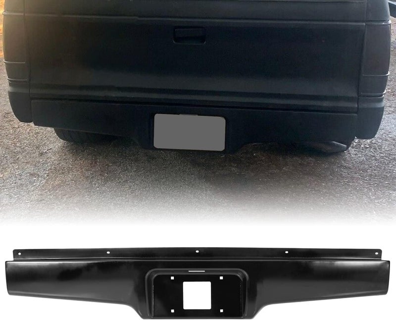 ECOTRIC Rear Bumper Roll Pan Compatible with 1982-1993 Chevy S10 GMC S15 Sonoma W/Light Pickup Steel - Image 2
