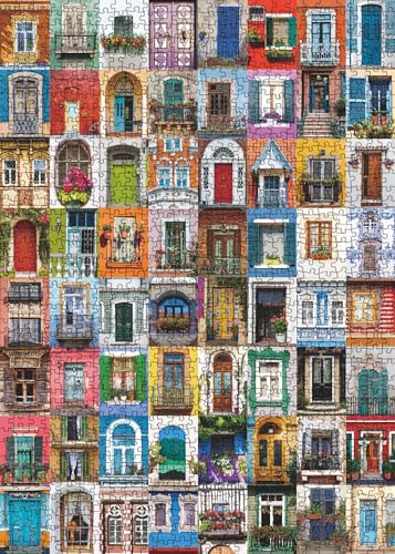 BBOLDIN Colorful Doors and Window Jigsaw Puzzles for Adults 1000 Pieces Vintage Jigsaw Puzzle Funny Art Puzzles for Adults as Family Game Home Decor - Image 5