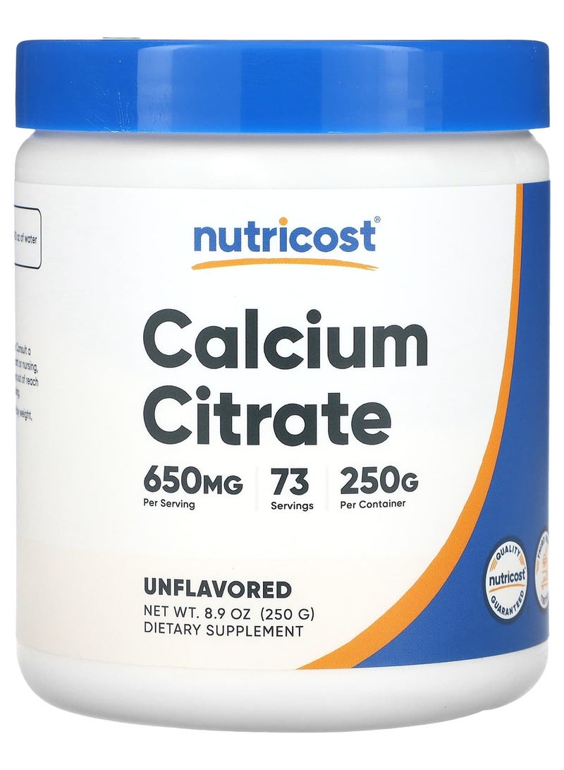 Nutricost Calcium Citrate, Unflavored, 8.9 oz (250 g)