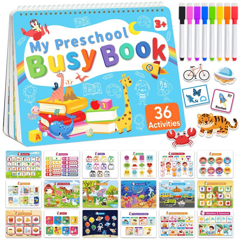 Gagule Toddler Busy Book Preschool Learning Activities Montessori Educational Toys for 3 4 year old Boy Girl Gifts Tracing Coloring Activity Books for Kids Ages 35 Autism Sensory Travel Toys for Toddlers - Image 2