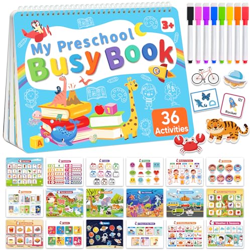 Gagule Toddler Busy Book Preschool Learning Activities Montessori Educational Toys for 3 4 year old Boy Girl Gifts Tracing Coloring Activity Books for Kids Ages 35 Autism Sensory Travel Toys for Toddlers - Image 1
