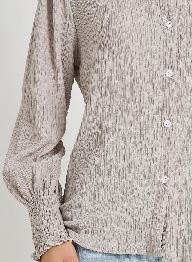 Take Two Texture Long Sleeve Buttoned Shirt - Image 3