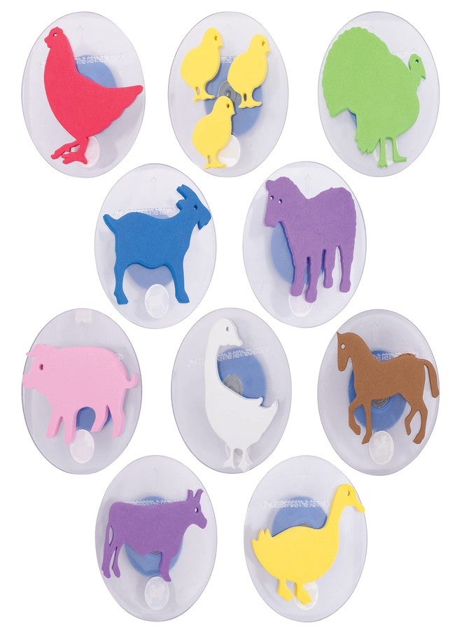 READY 2 LEARN Giant Stampers - Farm Animals - Set of 10 - Easy to Hold Foam Stamps for Kids - Arts and Crafts Stamps for Displays, Posters, Signs and DIY Projects - Image 1