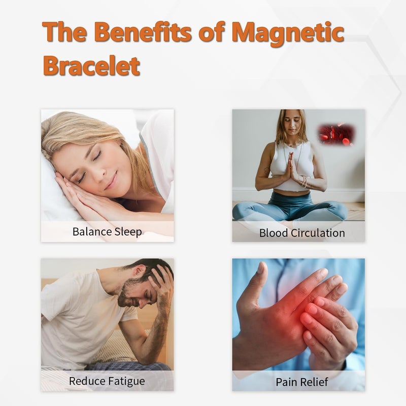 BioMag Magnetic Bracelet for Women Titanium Steel Magnetic Bracelet Adjustable Crystal Bracelet with Sizing Tool - Image 3