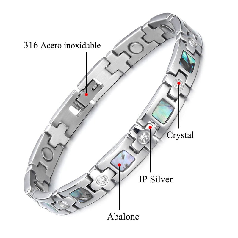 BioMag Magnetic Bracelet for Women Titanium Steel Magnetic Bracelet Adjustable Crystal Bracelet with Sizing Tool - Image 4