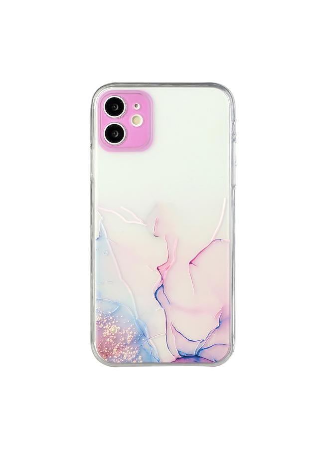 Zaboon Case For iPhone 12 mini Hollow Marble Pattern TPU Straight Edge Fine Hole Protective Case - Image 1