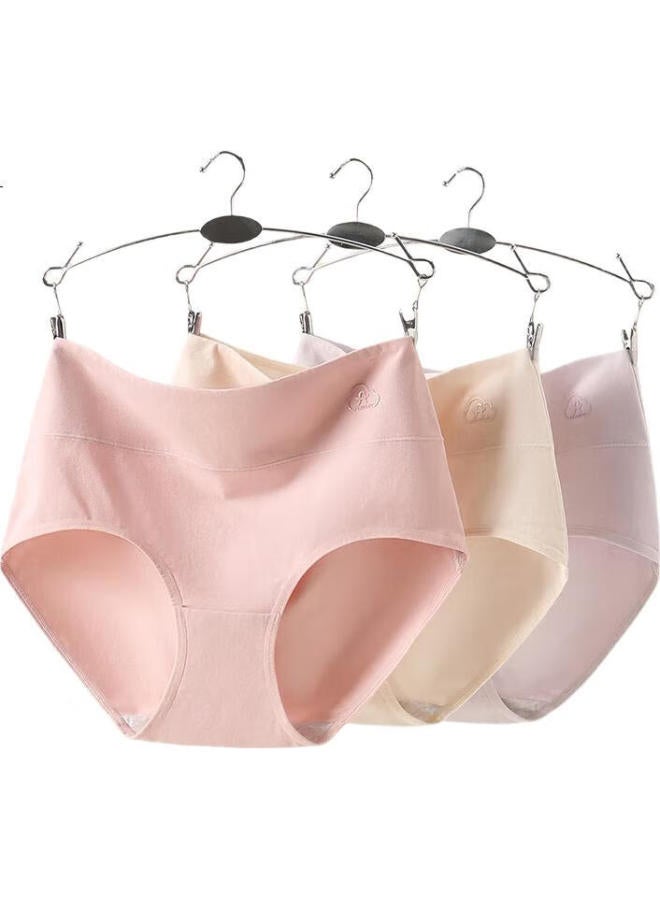 Fenton Women'S Underwear, Pure Cotton, 10A Antibacterial, 3-Pack High-Waist Tummy Control, Simple Ladies' Panties - Image 2
