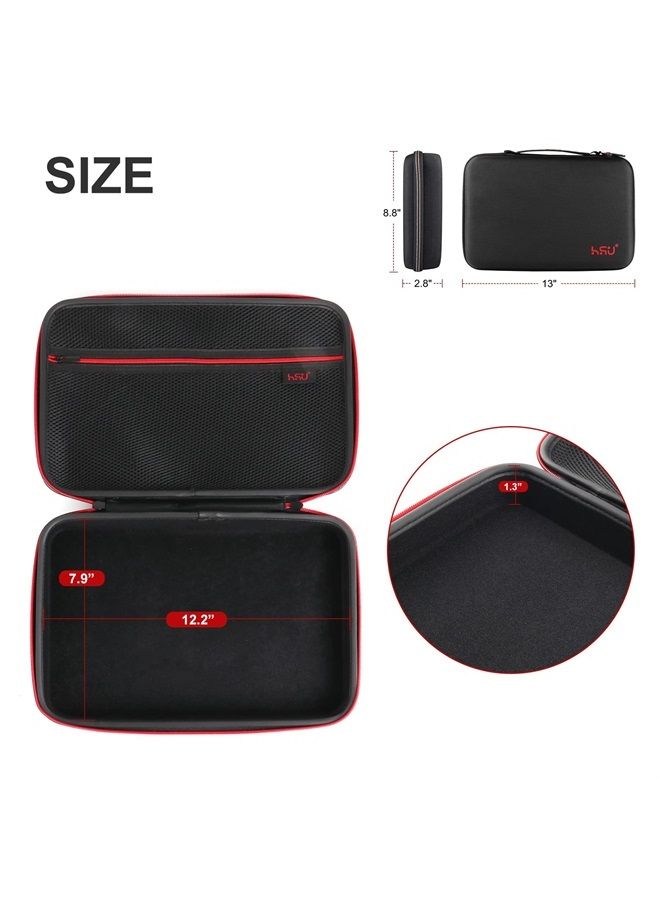 HSU Large Carrying Case for GoPro Hero 11,10,9, Hero 8,7,6,5,4,3 and Accessories, DJI Osmo Action,AKASO,Campark,YI Action Camera and More (Upgrade Sponge Precut Slots)(Red) - Image 2
