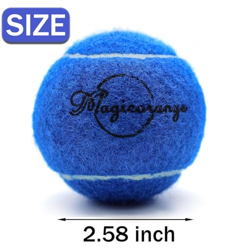 Magicorange Tennis Balls, 12 Pack Advanced Training Tennis Balls Practice Balls, Pet Dog Playing Balls, Come with Mesh Bag for Easy Transport, Good for Beginner Training Ball (Blue) - Image 2