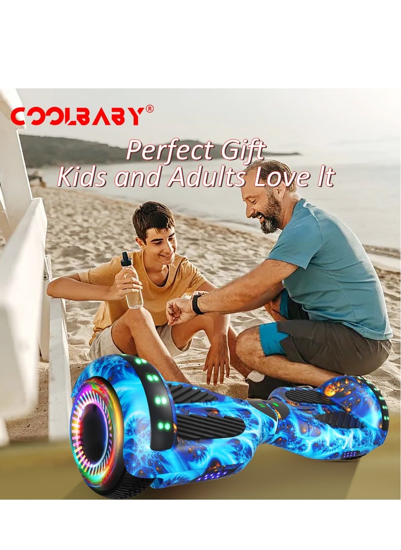 Cool Baby 6.5inch Smart Electric Scooter 2 Wheels Self Balancing Scooter Lithium Battery Hoverboard Balance Scooter Bluetooth with Led Lights.  - Image 5